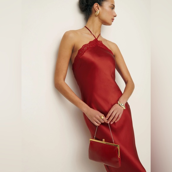 Reformation Aara XL Red Silk Slip Dress - Picture 2 of 6